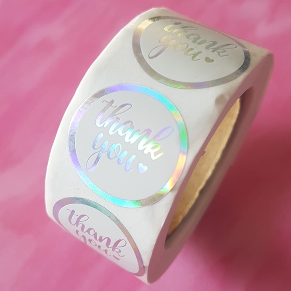 500 pcs Holographic Thank You Stickers - Picture 6 of 6